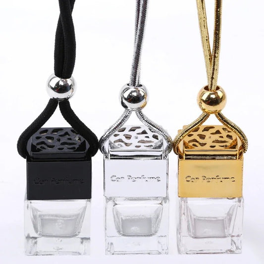 Air Freshener Ornament Perfume Bottle Pendant Essential Oils Auto Car Perfume Bottle Hanging Glass Bottle Car - styling - Sahin Orginals