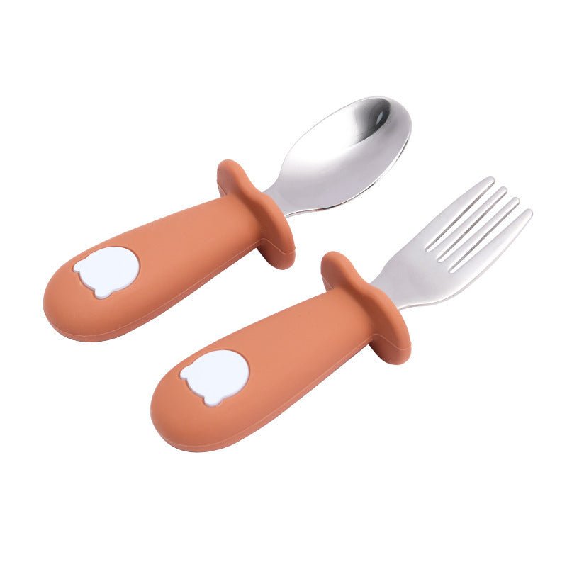 Cartoon Bear Silicone Baby Spoon – Kinder - Besteck für sicheres und lustiges Füttern - Sahin Orginals