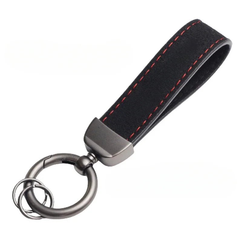 Custom Car Logo Suede Leather Keychain for Men and Women Retro Vintage Personalized Keyring Laser Engrave Key Chain Ring Gift - Sahin Orginals