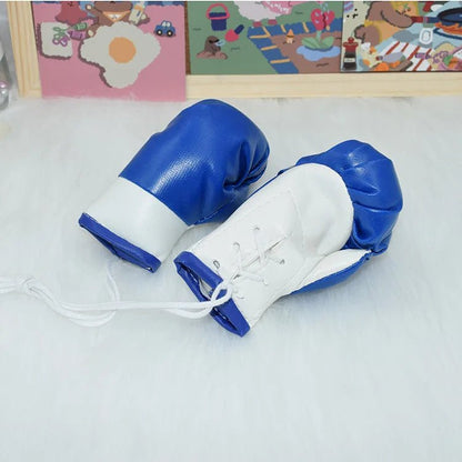 1 Pair Car Boxing Gloves Hanging Ornament Leather Auto Rearview Mirror Pendant DIY Car Accessories Interior Cool Decoration - Sahin Orginals