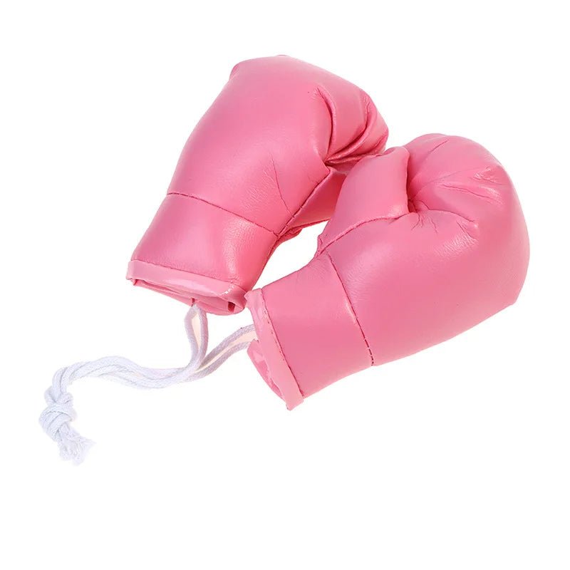 1 Pair Car Boxing Gloves Hanging Ornament Leather Auto Rearview Mirror Pendant DIY Car Accessories Interior Cool Decoration - Sahin Orginals