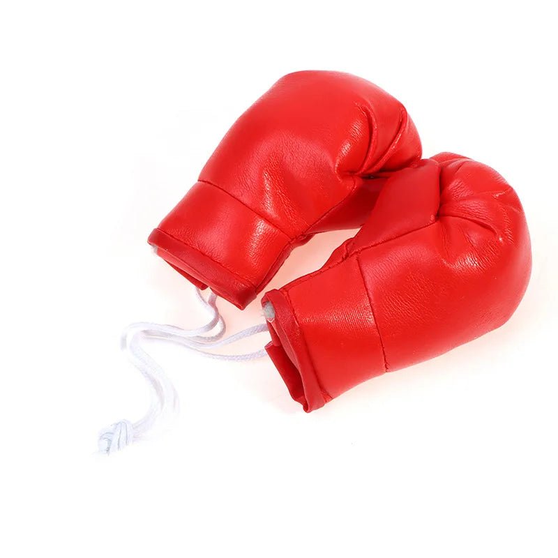 1 Pair Car Boxing Gloves Hanging Ornament Leather Auto Rearview Mirror Pendant DIY Car Accessories Interior Cool Decoration - Sahin Orginals