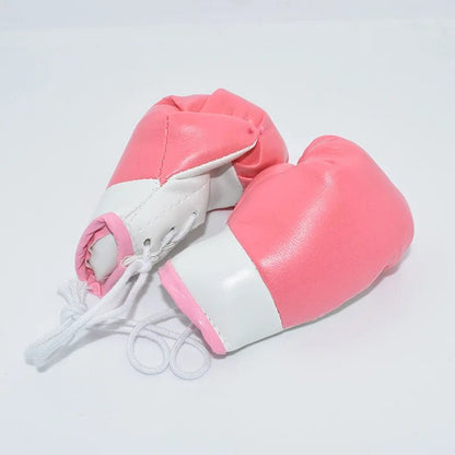 1 Pair Car Boxing Gloves Hanging Ornament Leather Auto Rearview Mirror Pendant DIY Car Accessories Interior Cool Decoration - Sahin Orginals