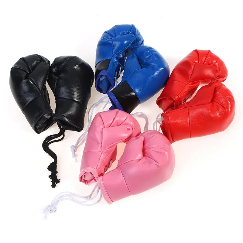 1 Pair Car Boxing Gloves Hanging Ornament Leather Auto Rearview Mirror Pendant DIY Car Accessories Interior Cool Decoration - Sahin Orginals