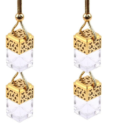 Air Freshener Ornament Perfume Bottle Pendant Essential Oils Auto Car Perfume Bottle Hanging Glass Bottle Car - styling - Sahin Orginals