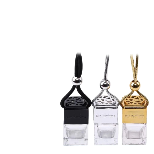 Auto-Duftflasche aus Glas – Hängender Parfüm-Anhänger mit ätherischen Ölen | Elegantes Design