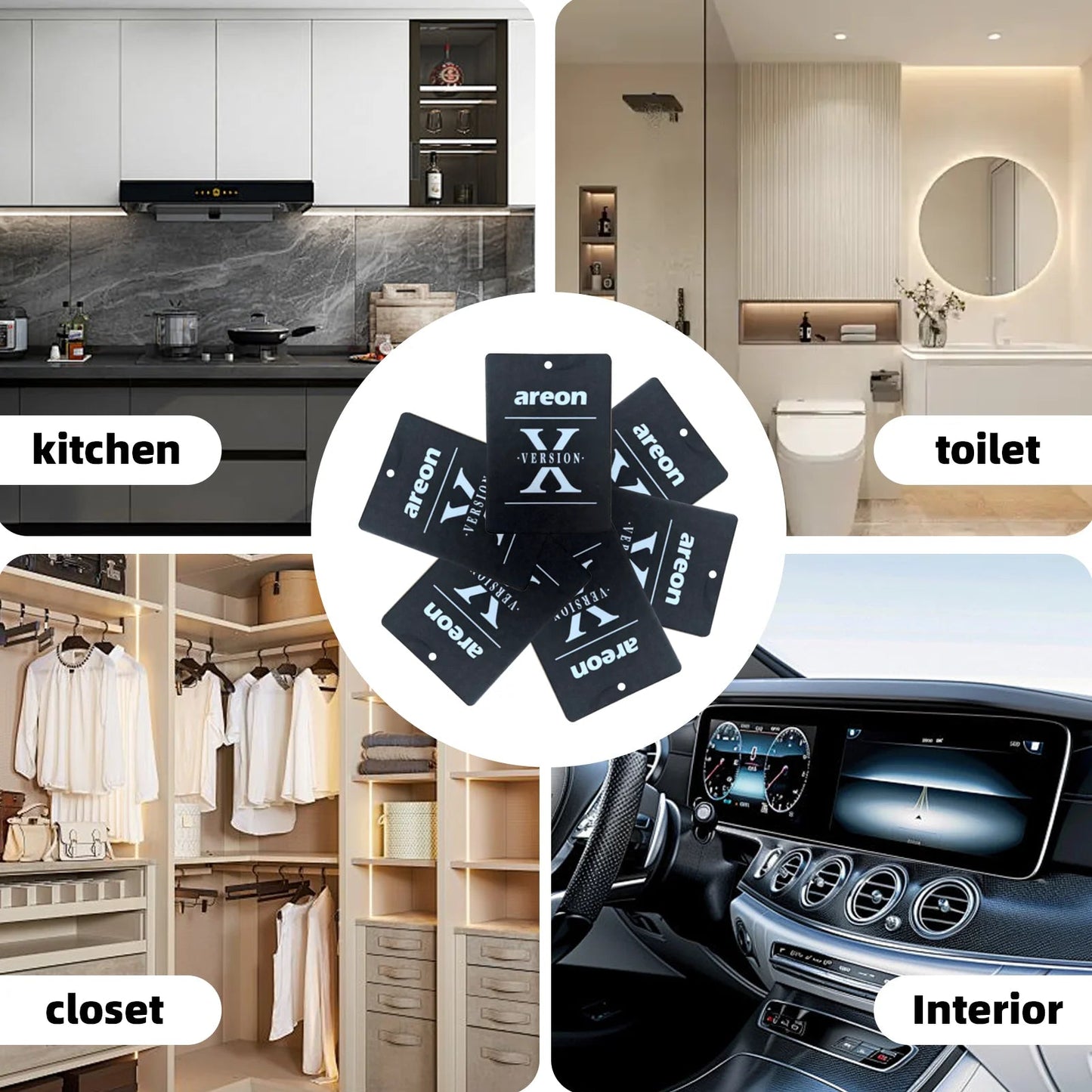 Auto - Duftbaum „Shape X“ – Hochwertiger Lufterfrischer & Rückspiegel - Dekoration (Set) - Sahin Orginals