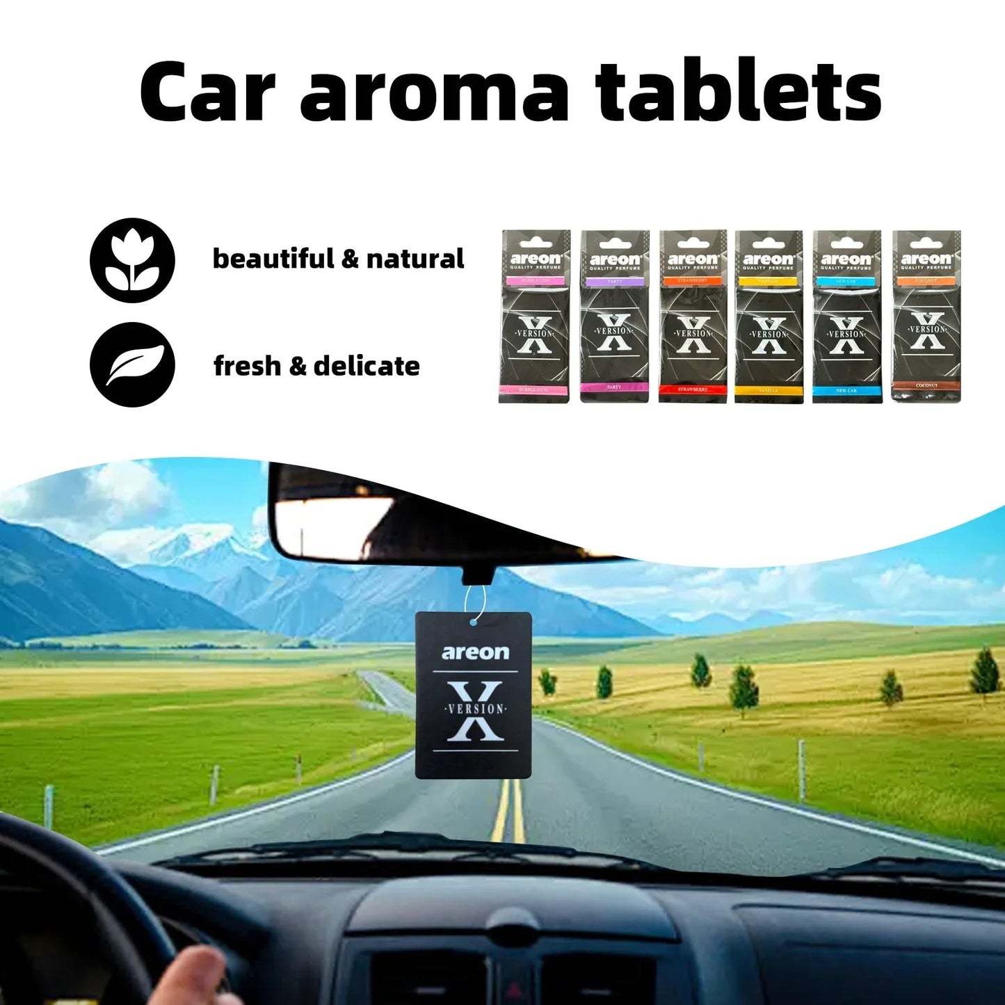 Auto - Duftbaum „Shape X“ – Hochwertiger Lufterfrischer & Rückspiegel - Dekoration (Set) - Sahin Orginals