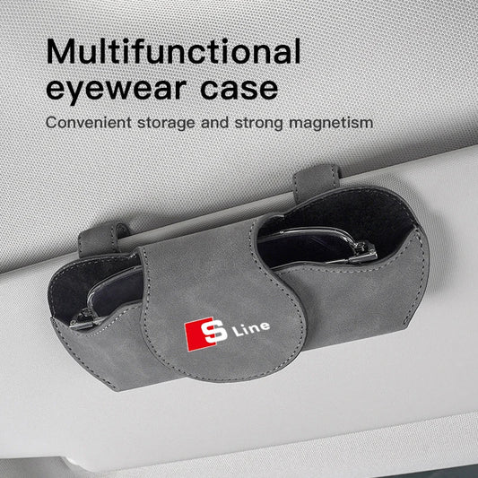 Car Sunglasses Multi - Function Storage Box For Audi Sline A3 A1 A4 B8 B7 A6 C7 A5 A7 A8 B9 B6 C6 Q2 Q3 Q5 Q7 Q8 TT S3 S4 S7 S8 - Sahin Orginals