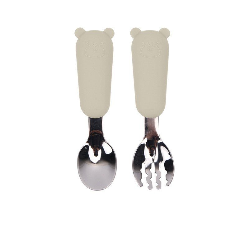 Cartoon Bear Silicone Baby Spoon – Kinder - Besteck für sicheres und lustiges Füttern - Sahin Orginals