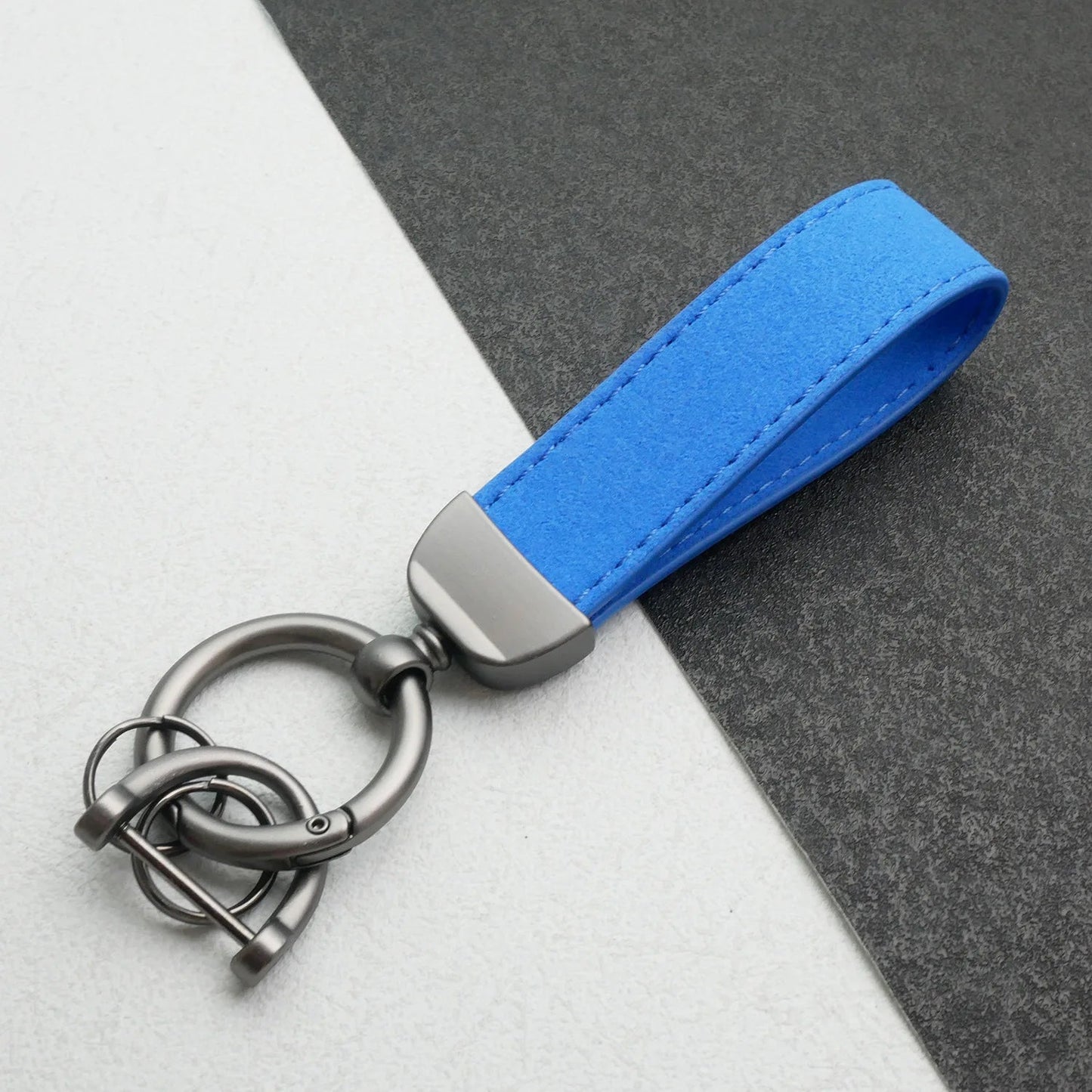 Custom Car Logo Suede Leather Keychain for Men and Women Retro Vintage Personalized Keyring Laser Engrave Key Chain Ring Gift - Sahin Orginals