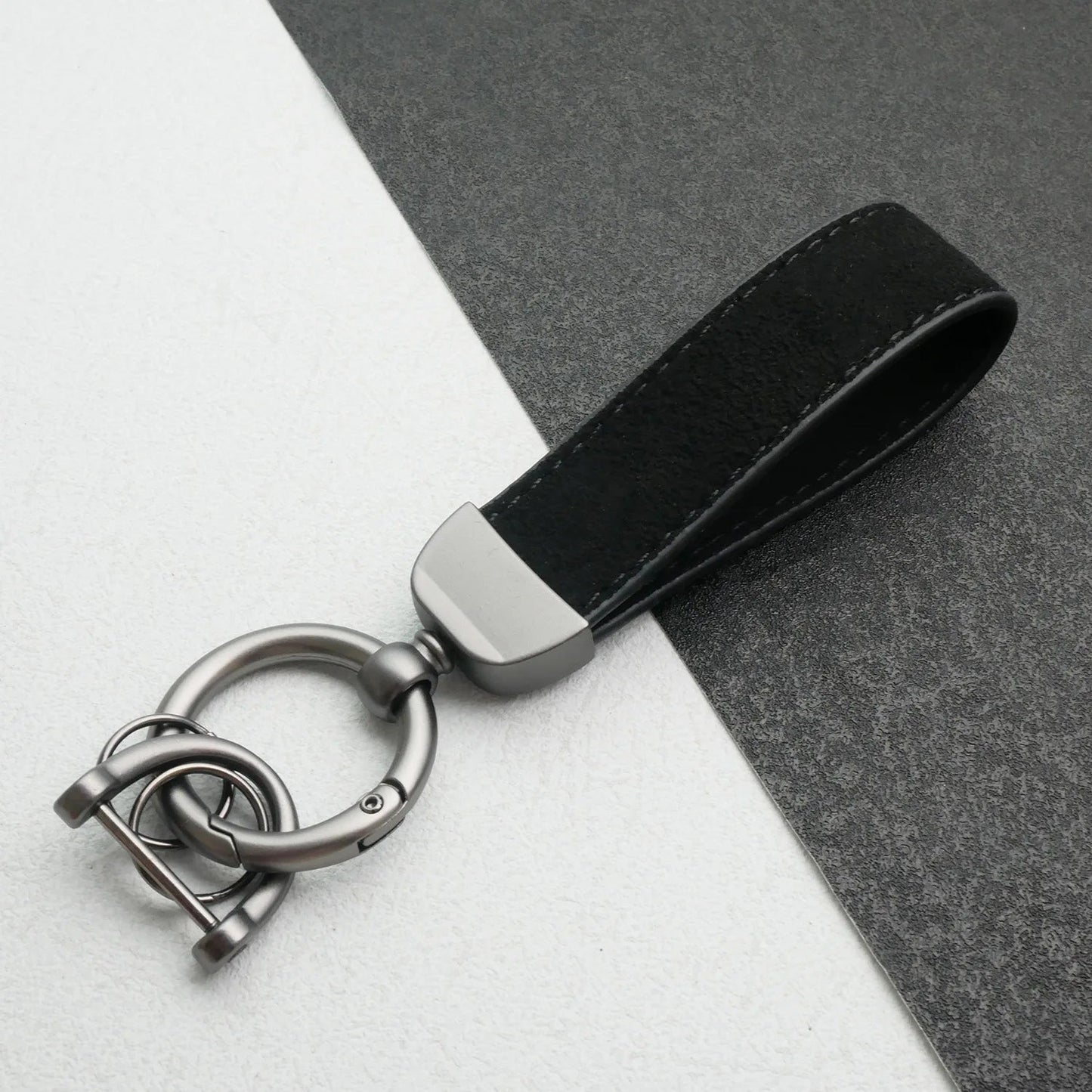Custom Car Logo Suede Leather Keychain for Men and Women Retro Vintage Personalized Keyring Laser Engrave Key Chain Ring Gift - Sahin Orginals