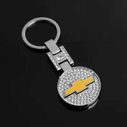 Double - Sided Car Emblem Metal Keychain Jewelry Pendant Diamond Embedded Auto Brand Key Ring for Mercedes BMW Volkswagen - Sahin Orginals