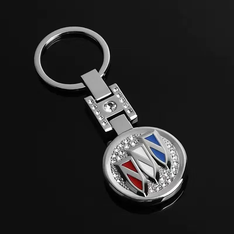 Double - Sided Car Emblem Metal Keychain Jewelry Pendant Diamond Embedded Auto Brand Key Ring for Mercedes BMW Volkswagen - Sahin Orginals