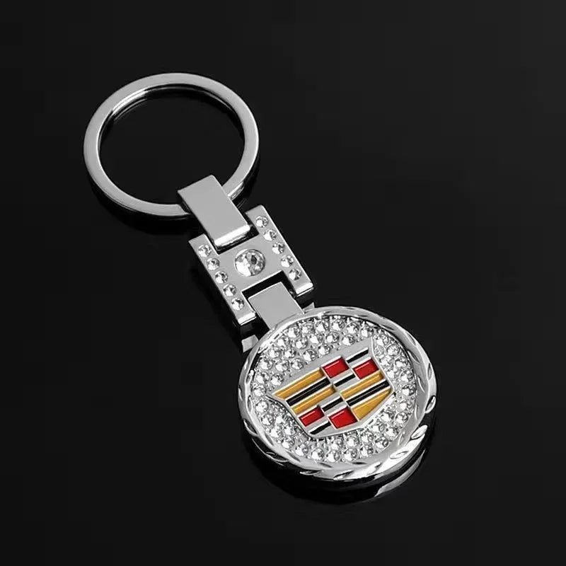 Double - Sided Car Emblem Metal Keychain Jewelry Pendant Diamond Embedded Auto Brand Key Ring for Mercedes BMW Volkswagen - Sahin Orginals