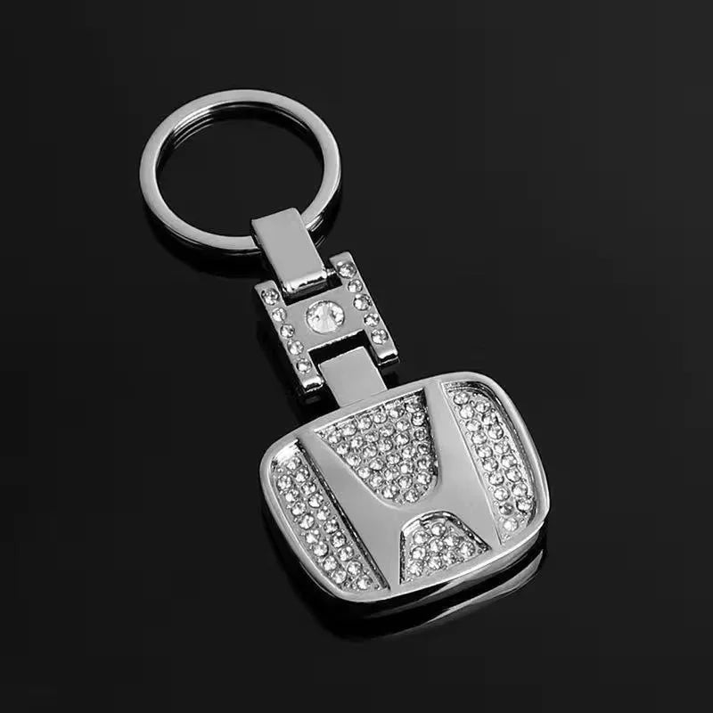 Double - Sided Car Emblem Metal Keychain Jewelry Pendant Diamond Embedded Auto Brand Key Ring for Mercedes BMW Volkswagen - Sahin Orginals