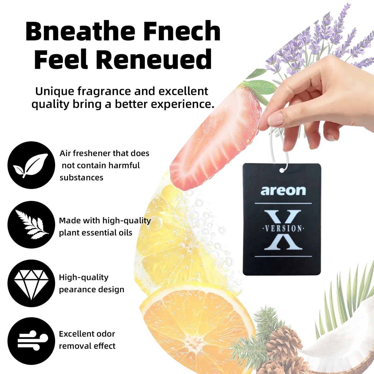 Our High - Quality [Shape X] car air fresheners, which can be used as decorations for car rearview mirrors, are available in sets - Sahin Orginals