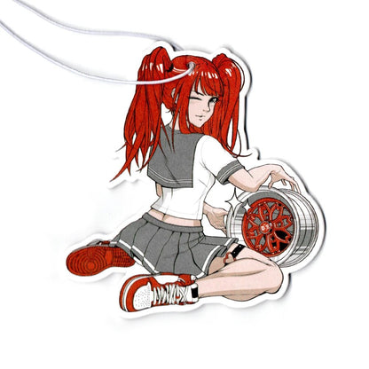 Sexy Girl JDM Car Air Freshener Hanging Rearview Mirror Perfume Flavor Turbo Brake Disc Modified Culture Solid Paper Accessories - Sahin Orginals